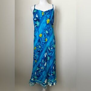 JAMS WORLD Vintage 90s Floral Midi Slip Dress Women’s Size Medium
